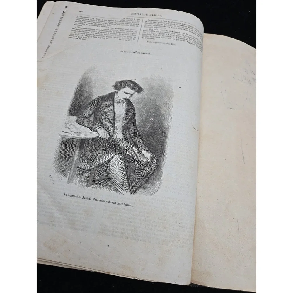 Antique French Book Balzac Savarus Seraphita Sceaux Paris 1839 Cavinieste Vtg